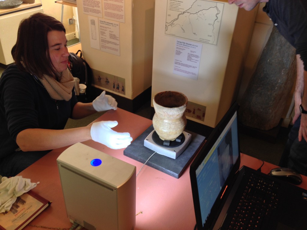 Esther positioning the Beaker