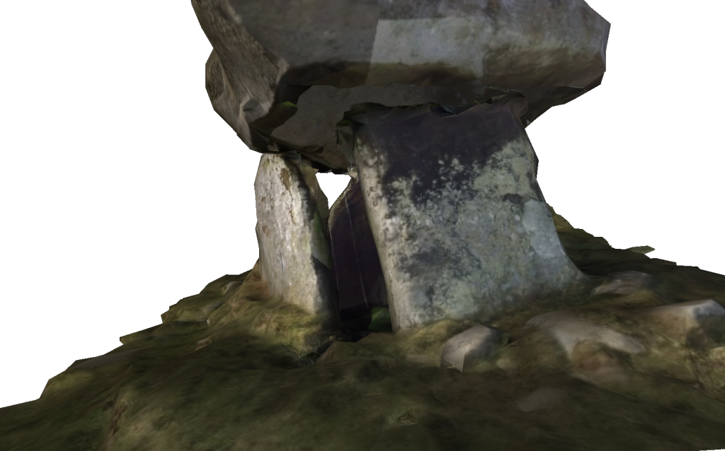 The original model of Maen-y-Bardd was missing the underneath of the capstone because no photographs covered that area.